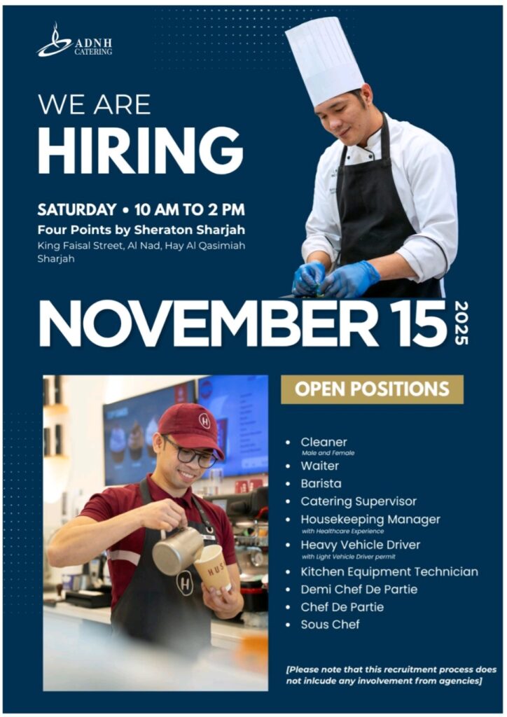 Your Chance to Shine: ADNH Catering is Hosting a Major Recruitment Day in Sharjah!