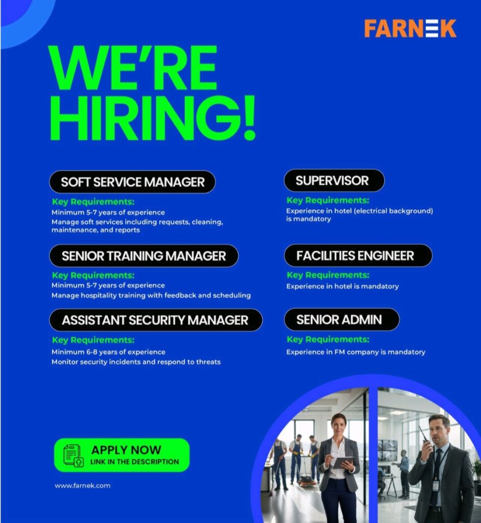 Build Your Career in the UAE: Farnek Services is Hiring Now!